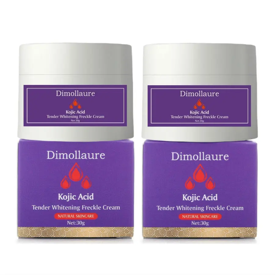 *2pcs Dimollaure Kojic Acid Whitening Face Cream Freckle Wrinkle