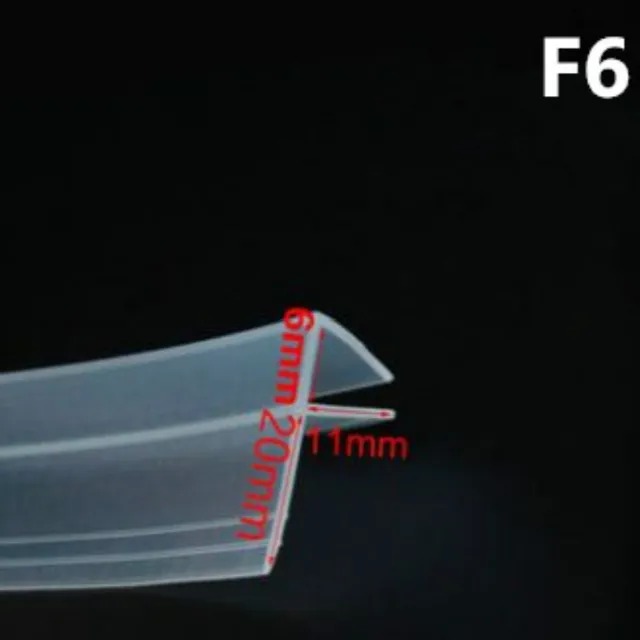 2 Méter/Tétel Kiszélesedett F/H Alakú Szilikon Gumi Zuhanyzó Ajtó Ablaküveg Tömlő - Image 5
