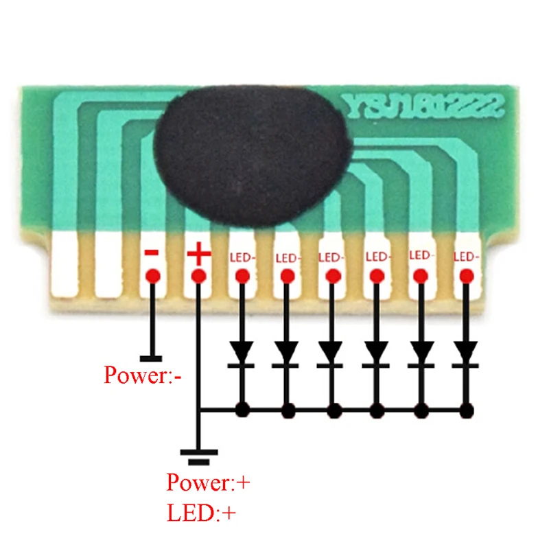 COB Светодиодный индикатор цикла управления модуль IC Электронный 10 шт. DIY 6-светодиодный Светодиодный s 3-4,5 в флэш-чип