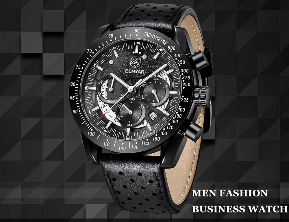 BENYAR Топ брендовые новые кварцевые часы мужские модные повседневные роскошные часы военные стальные водонепроницаемые мужские часы Relogio Masculino