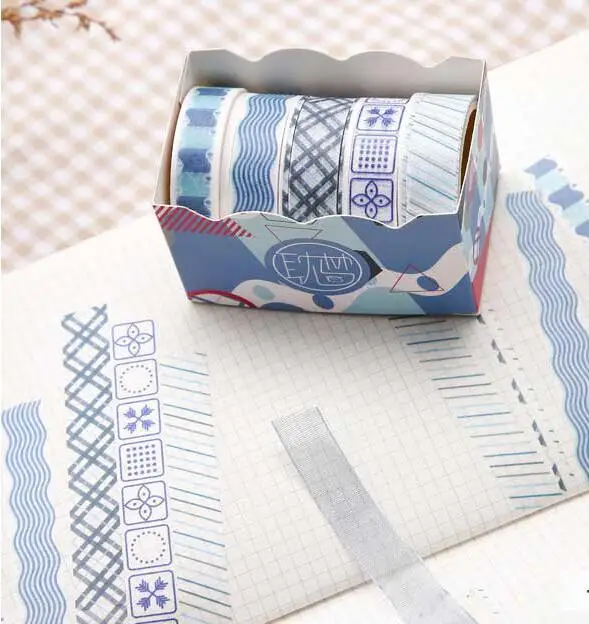 C 5 шт./компл. васи ленты самоклеющиеся маскирующие ленты DIY Скрапбукинг Декоративные Kawaii канцелярские наклейки Школьные васи ленты набор - Цвет: C