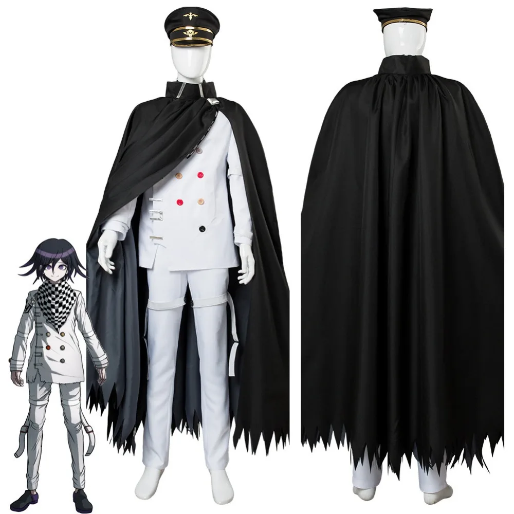 

Danganronpa V3: Killing Harmony Ouma Kokichi White evening suit Cosplay Party costumes Halloween Anime full set Hats Capes