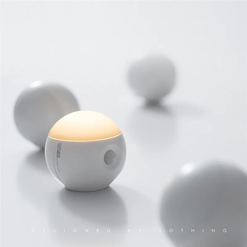 ASTRORA Creative Night Light Smart Sensor Portable Infrared Induction USB Charging Removable Night Lamp for  Smart Home