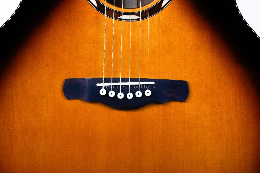 KSG 43 дюйма Джамбо клен корпус Акустическая гитара sunburst отделка 4" акустическая электрогитара Акустическая гитара