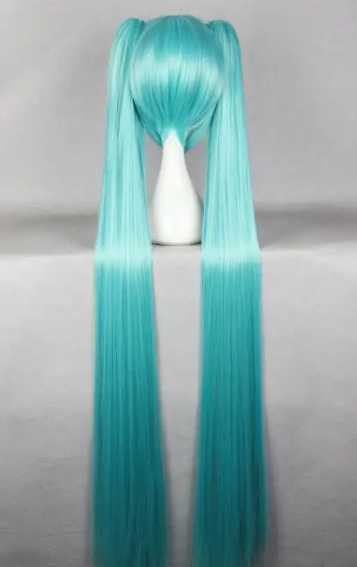 High Quality Hyakkiki VOCALOID Cosplay Wig Hatsune Miku Costume Play Wigs Halloween party Anime Game Hair 150cm Aquamarine wig