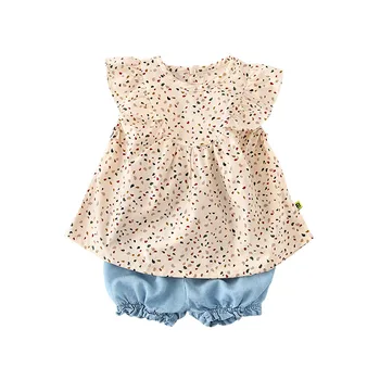 

Baby Girl Set Print T Shirt and Shorts Infant Clothes Summer