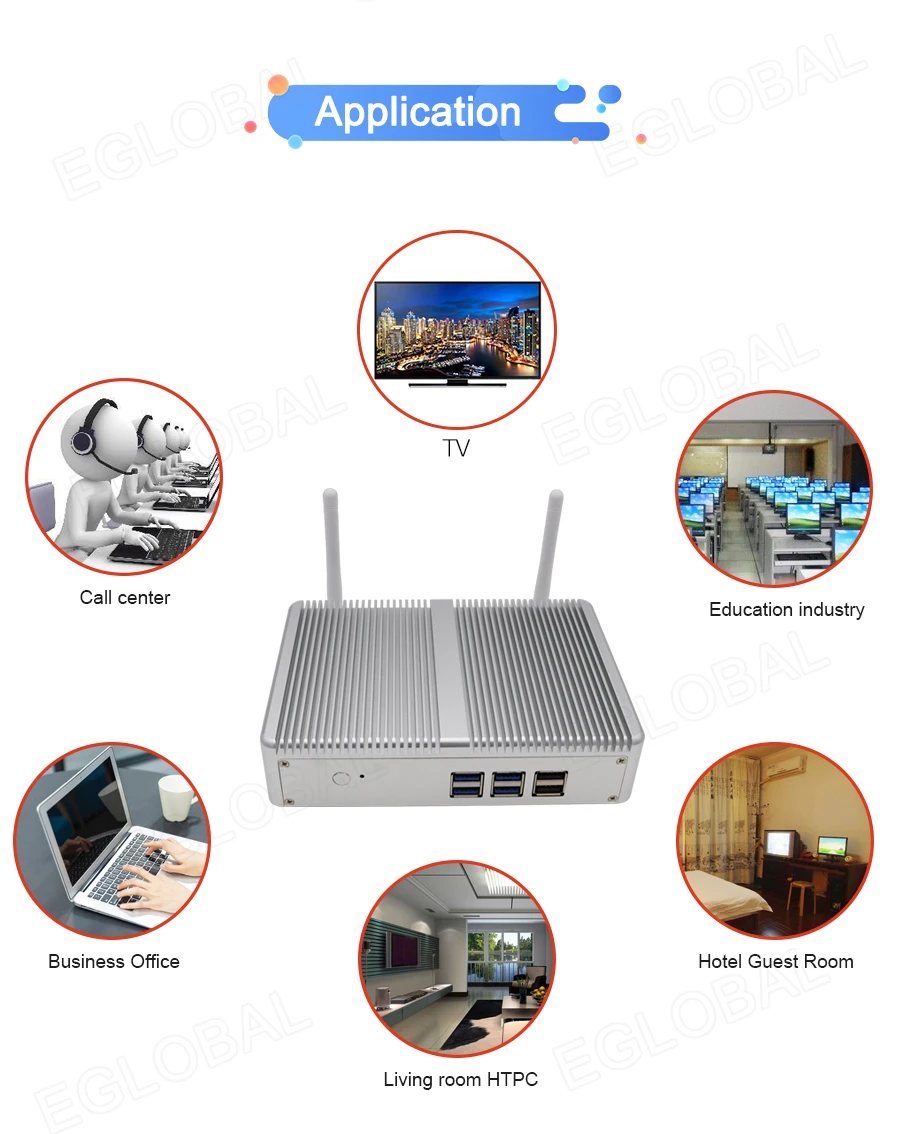 Eglobal Nuc безвентиляторный мини ПК Windows 10 AES-NI pfSense openvpn-мягкий маршрутизатор компьютер Intel N3150 четырехъядерный 2,08 ГГц 2* Lans 2* HDMI