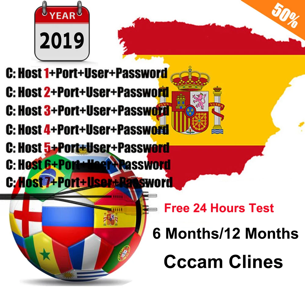 CCCAM Cline 1 год Европа 7 Clines стабильный CCCAM сервер Испания Португалия Германия Польша для GTmedia v8 nova рецептор спутниковый