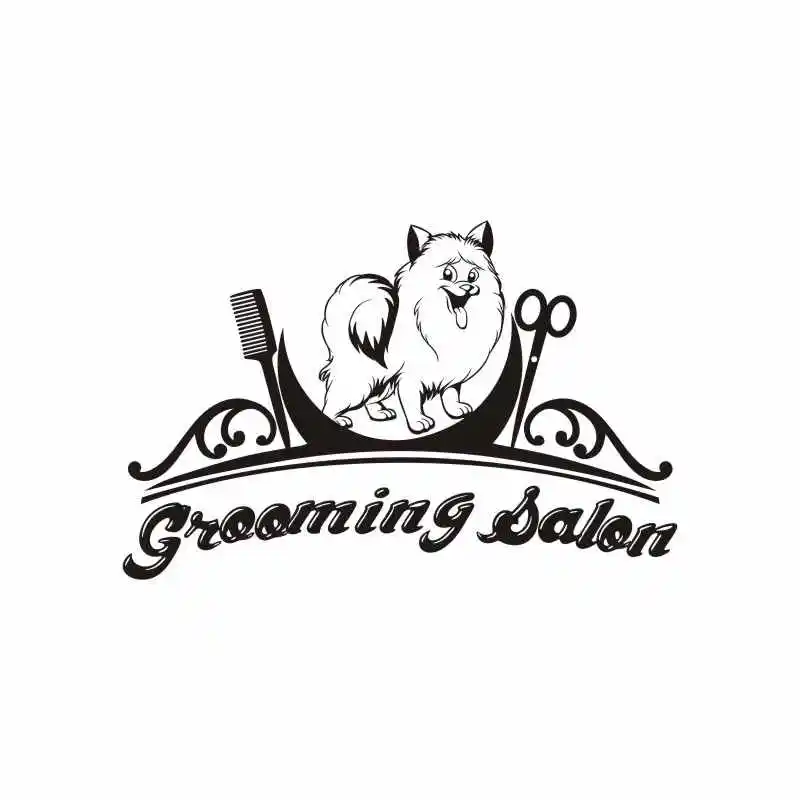 DCTAL Dog Grooming Salon Pet Shop Sticker Decal Posters Vinyl Wall Art Decals Parede Decor Mural Pet Shop Sticker