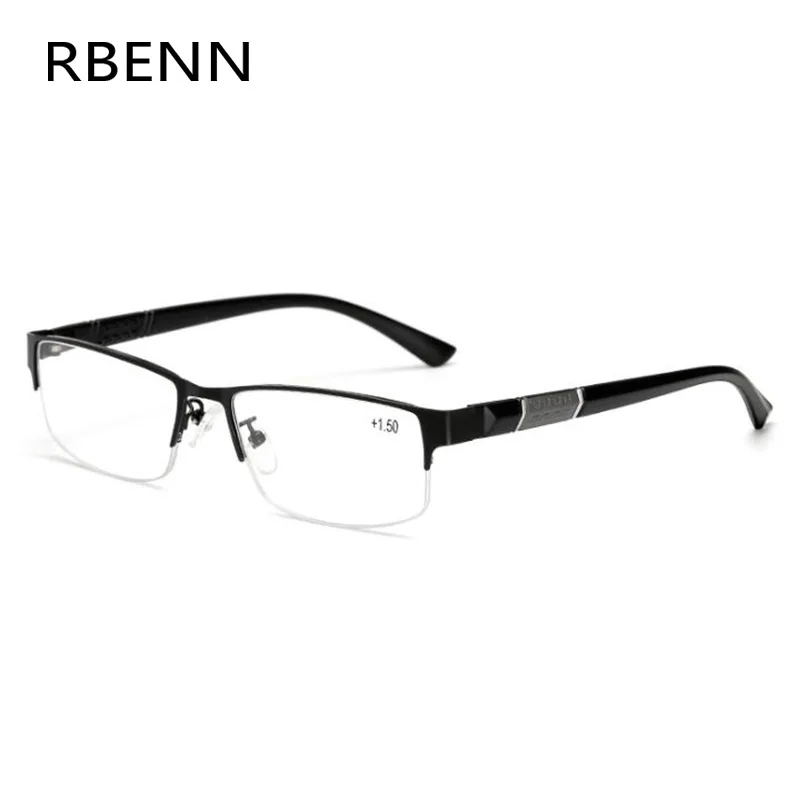 Мужские деловые очки для чтения RBENN высококачественные металлические с