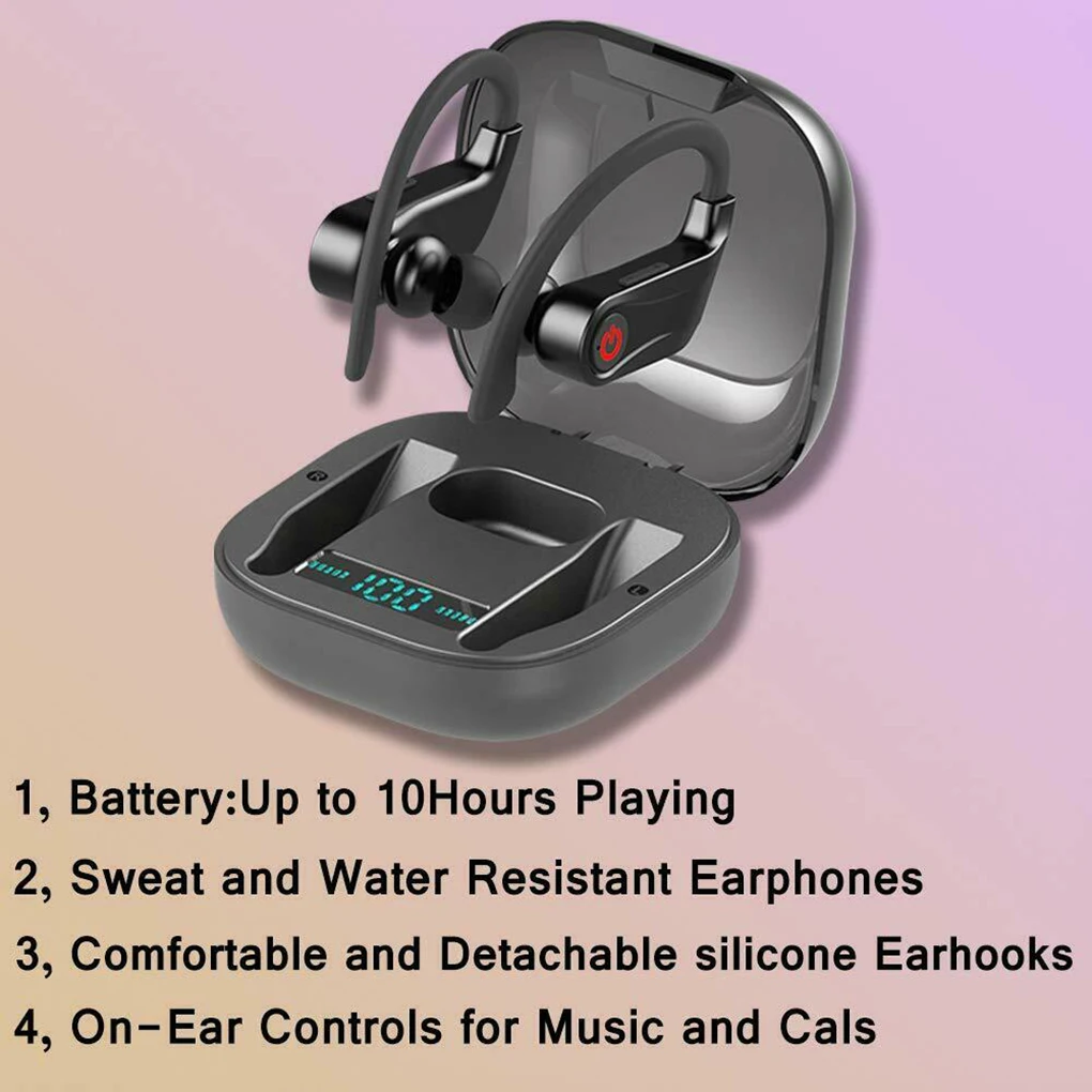 Спортивные наушники Bluetooth V5.0+ EDR гарнитура Беспроводные TWS наушники-вкладыши стерео наушники