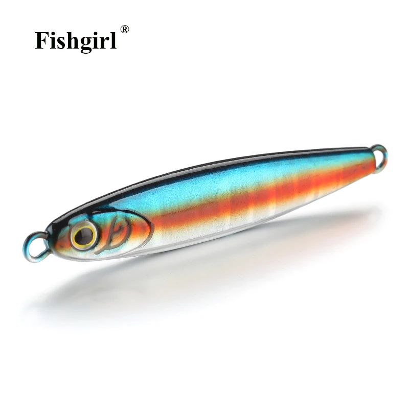Fishgirl Metal Casting Jig 15g 20g Shore Drag Cast Jigging Spoon Zinc