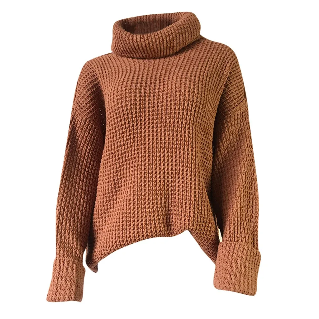Jaycosin зимний свитер для женщин водолазка негабаритных толстых игл с высоким воротником пуловер теплый зимний топ pull femme одежда 10