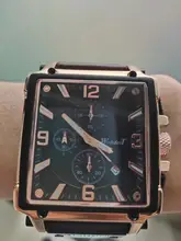 Reloj deportivo para hombre, cronógrafo de cuarzo, con Esfera Grande cuadrada de cuero, marca superior de lujo, a la moda, resistente al agua, nuevo, 2021