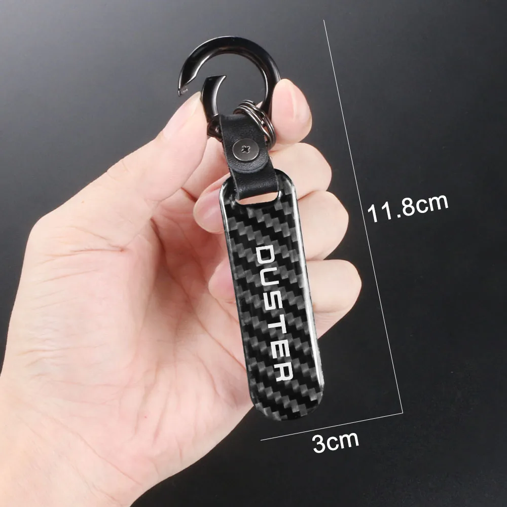 Carbon Fiber Keychain Car Logo Key Ring 