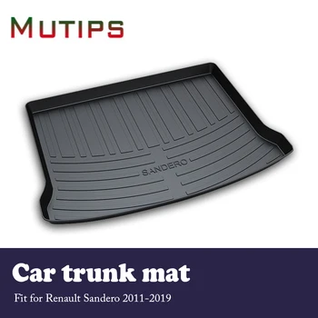 

Mutips Car Cargo rear trunk mat For Renault Sandero 2011 2012 2013 2014 2015 2016 2017 2018 2019 Waterproof mat Car styling auto