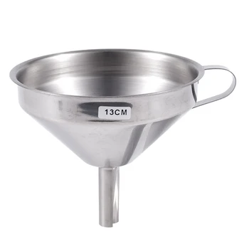 

5" Mouth Dia Stainless Steel Kitchen Wine Water Filter Funnel