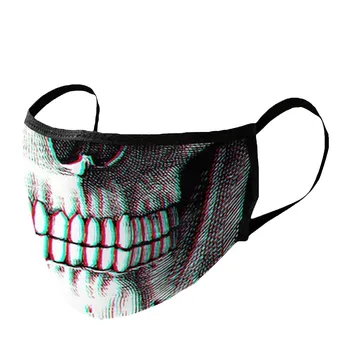 

Mascarillas Halloween Mask Unisex Adult Skull Printed Funny Face Mask Outdoor Mouth Breathable Cycling Mask Mondkapjes Wasbaar