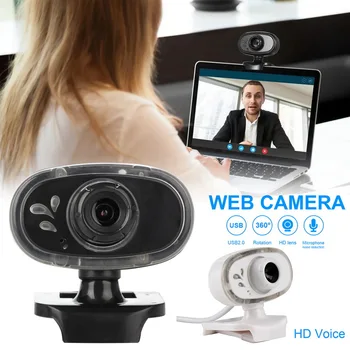 

480P HD Mini Computer With Microphones Webcam Anti-peeping Rotatable Adjustable Camera For Live Broadcast Video Conference