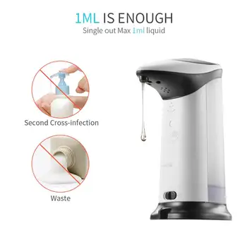 

Non-contact Soap Dispenser Automatic Infrared Sensor Hand Sanitizer Soap Dispenser Kitchen Bathroom Disinfectant Dispenser 420ml