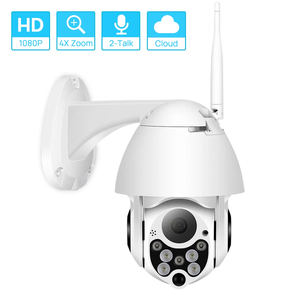 Миниатюрная PTZ камера Hamrolte 1080P Wi Fi 4 кратный цифровой зум двустороннее аудио