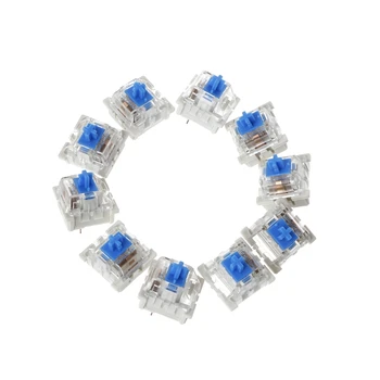 

10Pcs 3 Pin Mechanical Keyboard Switch Blue Replacement For Gateron Cherry MX H7EC