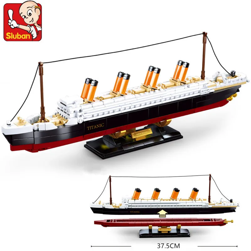 

Titanic RMS Cruise Boat Ship City Model Building Blocks kits 3D Bricks Figures DIY Hobbies Friends Educational Toys for Children