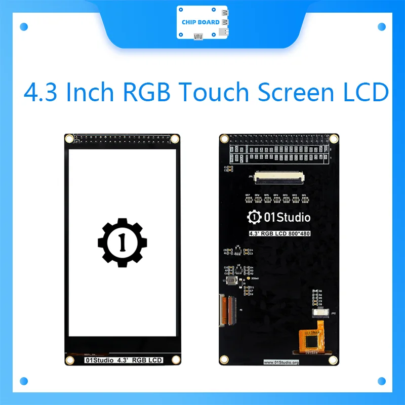 

01Studio 4.3 Inch RGB Touch Screen LCD Module DaVinci Development Board Micropython Python RGB888