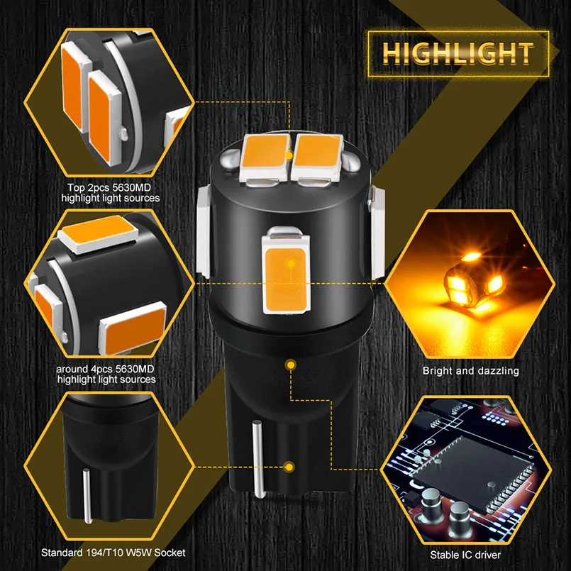 4x T10 W5W Led ���� 194 168 ���� ���� 5630 SMD �ڵ��� LED ������ �� ���׸��� ���� ���� ��Ŀ�� BMW e90 e60 e87 �޸�������