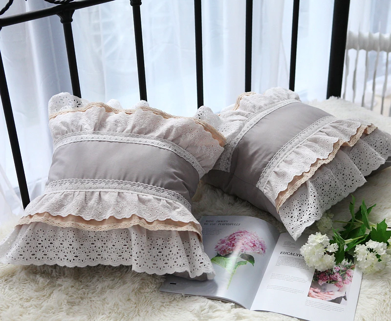 white lace cushion