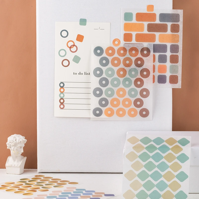 

10pcs/set Round Dot Label Self Adhesive Sealing Sticker Scrapbooking Diary Decor Office School Suppliers Crafts