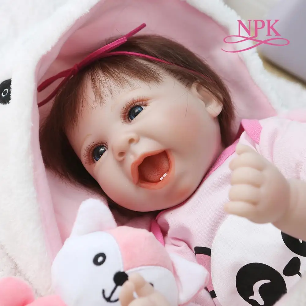 NPK 55 см Рождественский подарок кукла реборн младенец Реалистичная реальное