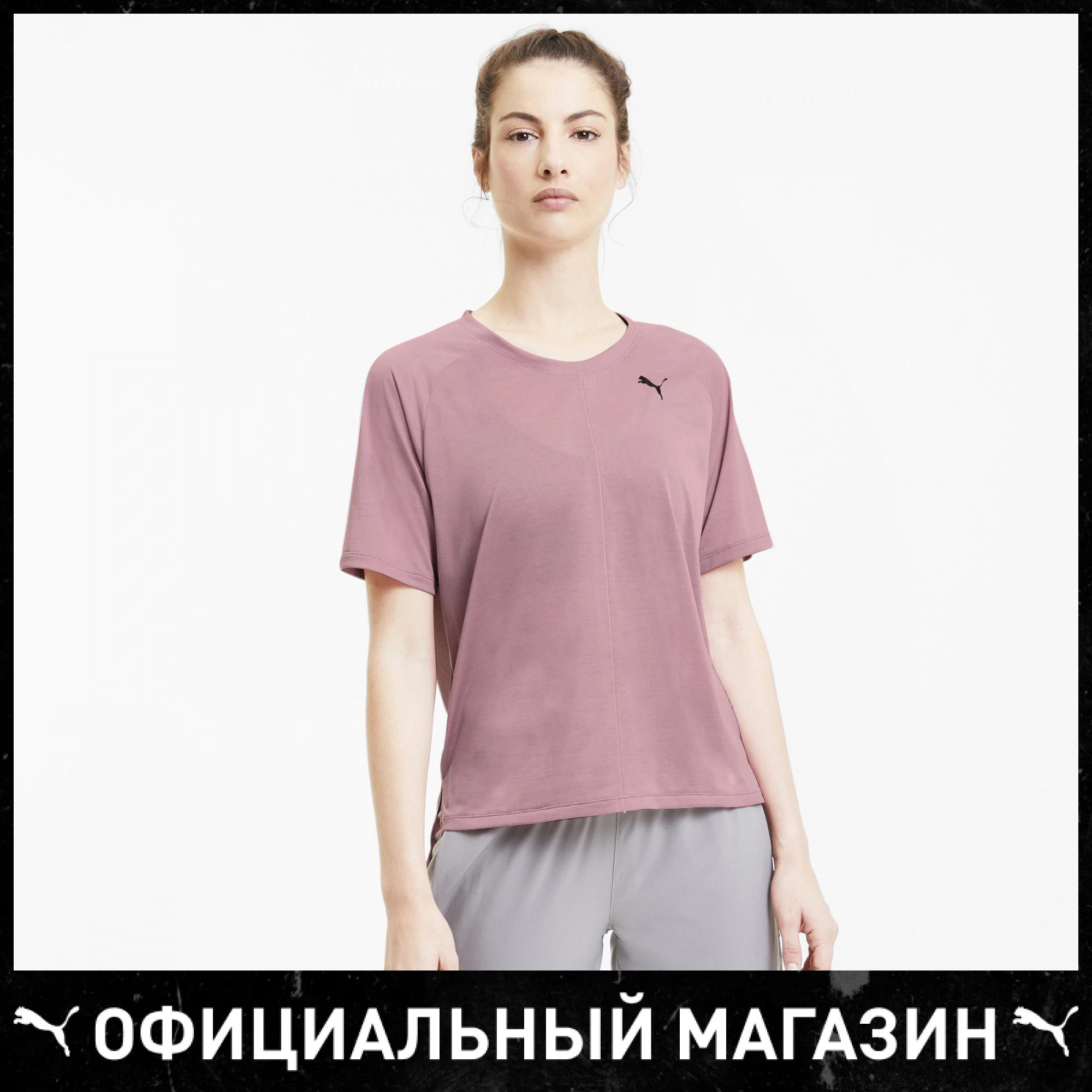 Футболка PUMA Studio Relaxed SS Tee | Женская одежда