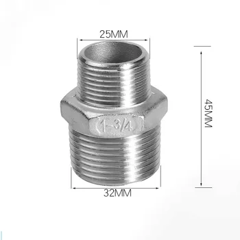 

Pipe Fitting Cast 3/4''-1'' 3/4x1'' Male x Male BSP Reduced Hex Nipple Pipe Threaded Adapter Connector A2 Stainless Steel 304