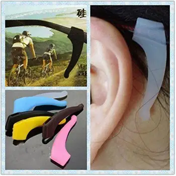 

1 pair Soft Eyewear Transparent Anti Slip Silicone Ear Hook Temple Tip Holder Eyes Glasses Accessories