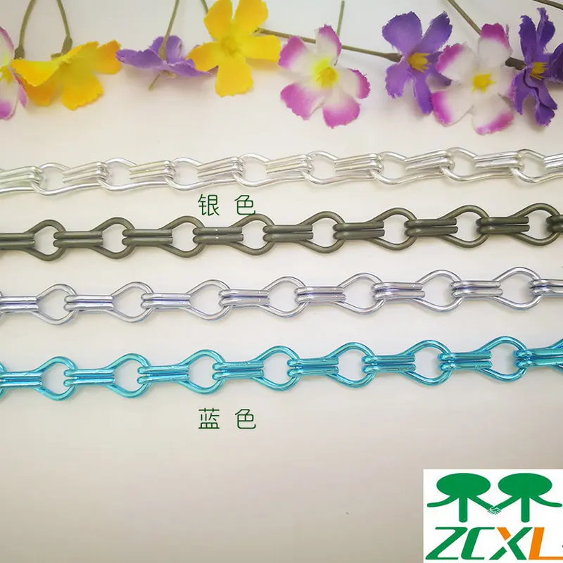 Decorative 2.0X12X24MM Aluminium Double Jack Chain Of Different Color Double Jack Chain For Door Curtain Chain (3)