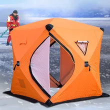  3-4 Person Use Winter Fishing Use Ice Fish Camping Tent Plus Cotton Outdoor Winter Fishing House 