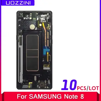 

10 Pcs/Lot New 6.3" SUPER AMOLED For Samsung Galaxy Note 8 N9500 N9500F N900D N900DS LCD Display Touch Screen Frame Assembly