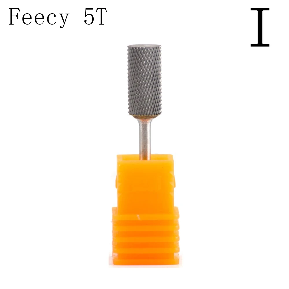 Feecy 5T I Резак для маникюра, керамические сверла для ногтей, аксессуары для маникюрной машины, вращающиеся электрические пилки для ногтей, маникюрная пилка, инструмент для ногтей - Цвет: Feecy 5T I
