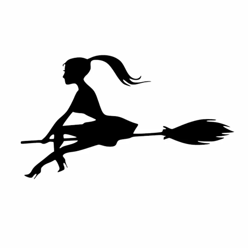 Модная наклейка на автомобиль Хэллоуин ведьма ноутбук автомобили мотоцикл для