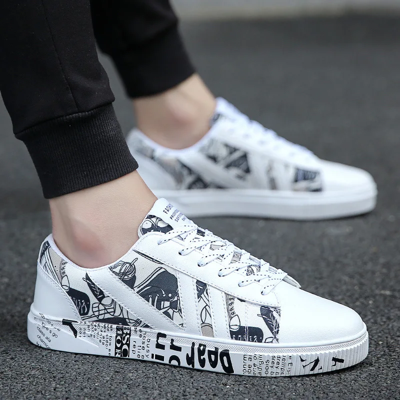 

2018 New Style Autumn Korean-style Trend Men's Shoes Versatile Casual Trendy Shoes Men Cloth Shoes Boy's Canvas Skate Shoes Wint