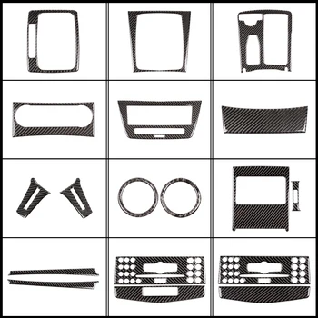 

Car Center Navigation Panel Frame Trim Sticker Real Carbon Fiber Interior For Mercedes Benz C Class W204 2007-2013