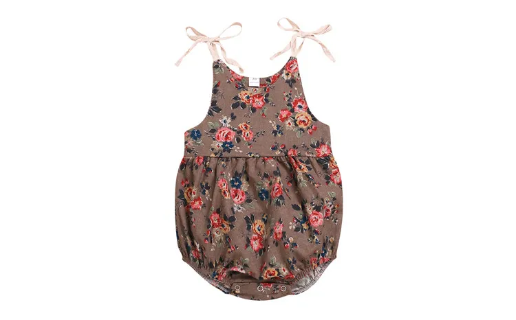 Одежда для новорожденных девочек с цветочным рисунком детские комбинезоны одежда боди одежда для малышей хлопковое милое детское платье-комбинезон