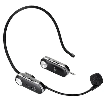 

AM05-2 in 1 Handheld UHF Wireless Microphone Professional Headwear Mic Voice Amplifier for Speech Teaching