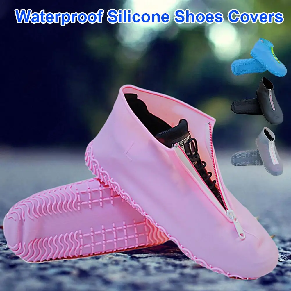 

Silicone Overshoes Reusable Waterproof Rainproof Men Shoe Cover Rain Boot Non-slip Washable Unisex Wear-Resistant Recyclable