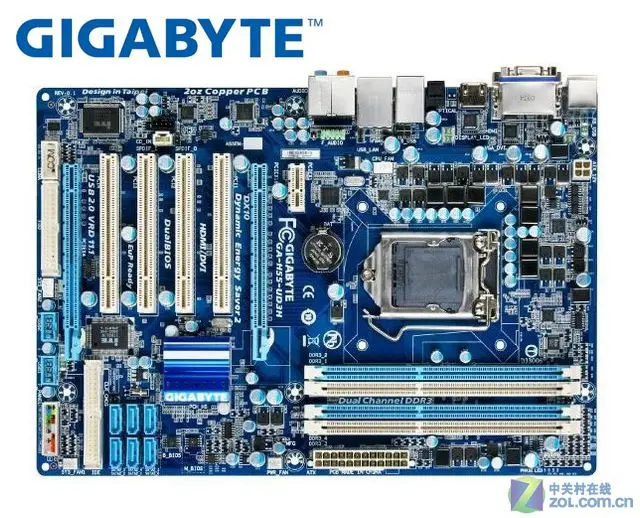 Оригинальная материнская плата Gigabyte LGA 1156 DDR3 GA H55 UD3H USB2.0 VGA HDMI 16 ГБ б/у десктопная