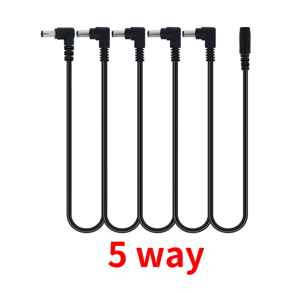 1 to 5 Cable Daisy Chain 1 to 3 5 6 8 Ways Guitar Effects Pedal Accessories Power Supply Cable for 9V DC Adapter Plug - Цвет: 1 to 5 Cable