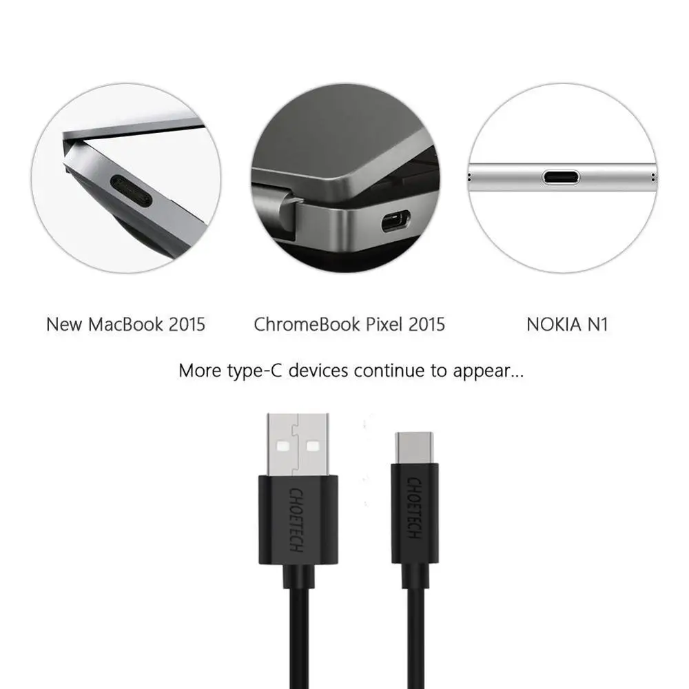 CHOETECH usb type-C кабель для samsung s9 Быстрая зарядка USB C кабель для зарядки мобильного телефона для Xiaomi Redmi mi9 note 7