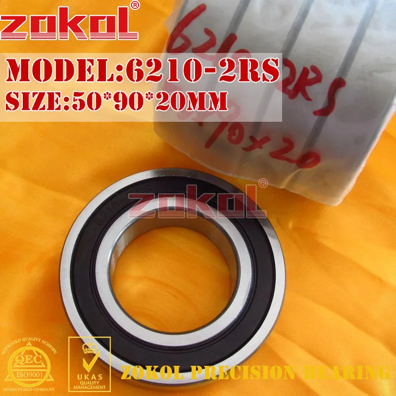 ZOKOL 6210 6211 6212 6213 6214 6215 6216 RS 2RS N Deep Groove Ball Bearing Snap Slot