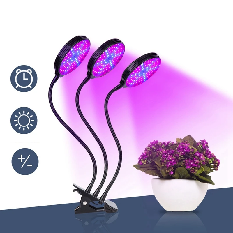 NEW Clip Fill Lamp Adjustable Waterproof USB Interface High Power 78LED Plant Growing Light Timing Useful Dimming Round Outdoor